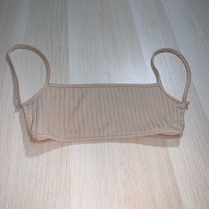 Tan cropped top from pretty little thing size 2